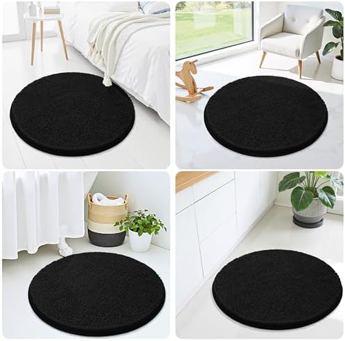 Smiry Round Bathroom Rugs 30X30, Chenille Extra Soft Absorbent Bath Mat
