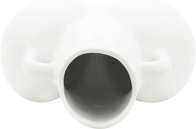 Decorative Half Body Ceramic Vase for Living Room Decor and Home Accents - Perfect for House and Table Decor Displays - Modern Flower Vase for Room, Bedroom, or Office Decor - 8", White
