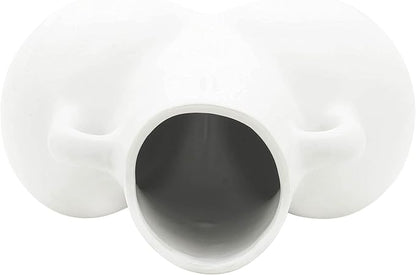 Decorative Half Body Ceramic Vase for Living Room Decor and Home Accents - Perfect for House and Table Decor Displays - Modern Flower Vase for Room, Bedroom, or Office Decor - 8", White