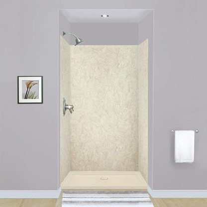 Transolid EWK483672-44 Expressions 3-Panel Shower Wall Kit, 36-in L x 48-in W x 72-in H, Sea Fog