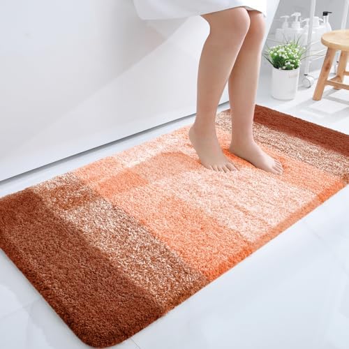 OLANLY Bathroom Runner Rug 45x27, Extra Soft Absorbent Microfiber Bath Rugs
