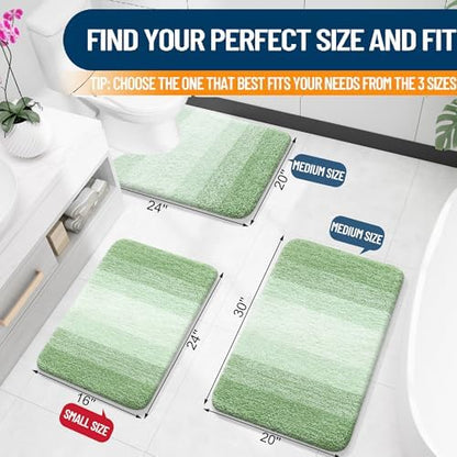 OLANLY Large Bathroom Rugs 50x30, Extra Soft Absorbent Microfiber Bath Rugs