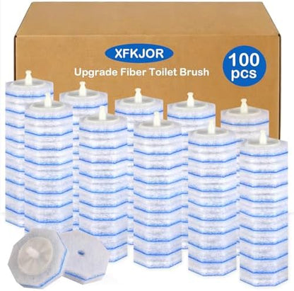 100 Count Toilet Bowl Brush Refills for Clorox, Upgrade 3-Layer Thickened