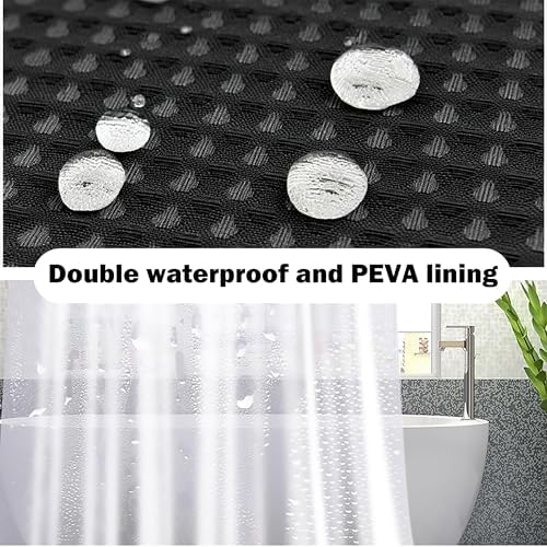 23 PCS Black Bathroom Accessories Set丨Shower Curtain Bathroom Accessory