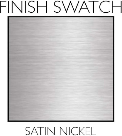 Design House Village Traditional 1-Light Indoor Dimmable Wall Sconce, Frosted Flute Glass, Twist On/Off Switch, Bathroom Bedroom Hallway, Satin Nickel, 8.25 in H x 5.1 in W, Uses 60W Bulb, 504977