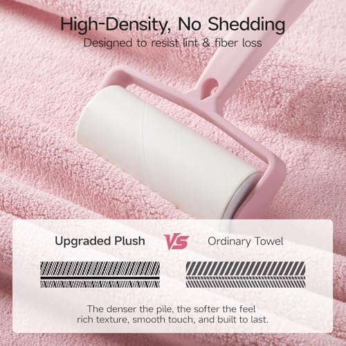REDKISS Pack of 6 Pink Towel Set - 2 Extra Large Bath, 2 Hand, 2 Washcloths, Ultra Soft & Highly Absorbent, Quicker to Dry, Towels for Bathroom, Spa, Hotel, Gym