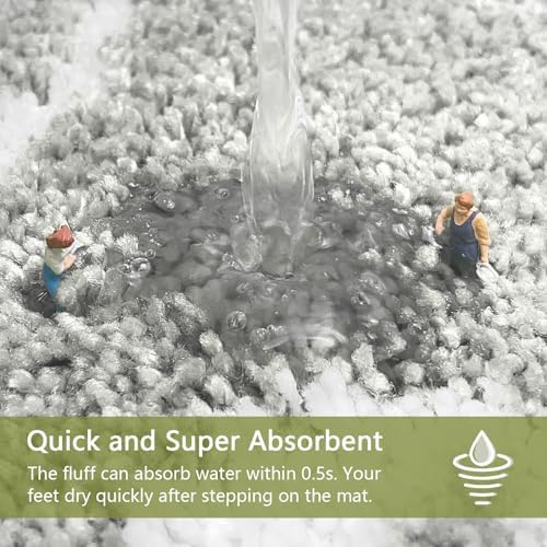 Get Naked Bathroom Rugs - Funny Bath Mats for Bathroom Non Slip Cute Carpet for Floor Decor Water Absorbent Bath Rugs for Sink Bathtub and Shower Gray 20" x 32"