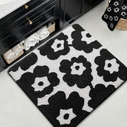 LUMI Square Bathroom Rug 32x32, Soft Absorbent Bath Mat, Non Slip