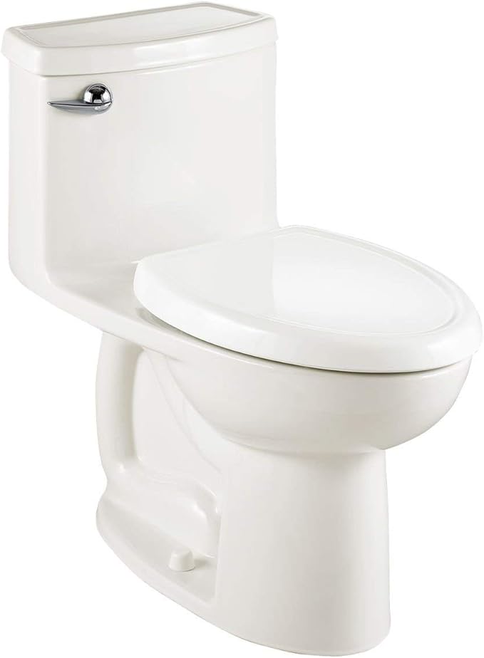 American Standard 2403128.020 Compact Cadet 3 One-Piece Toilet with Slow-Close Seat, Elongated Front, Left-Hand Flush, White, 1.28 gpf