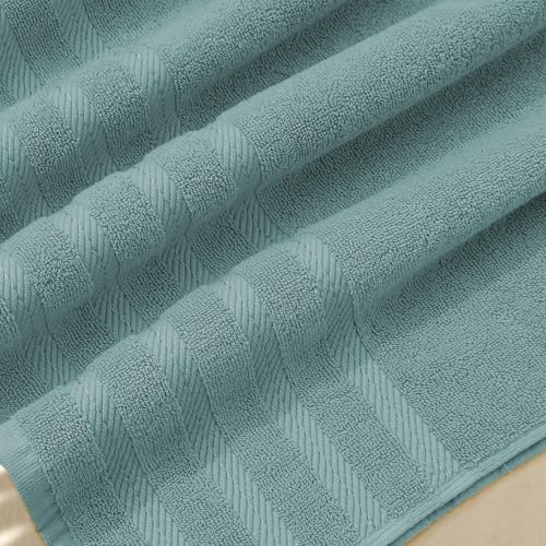 Hearth & Harbor Bath Towels for Bathroom - 100% Ring Spun Cotton Luxury Bathroom Towels - Soft & Highly Absorbent 4 Bath Towels, Teal