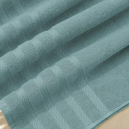 Hearth & Harbor Bath Towels for Bathroom - 100% Ring Spun Cotton Luxury Bathroom Towels - Soft & Highly Absorbent 4 Bath Towels, Teal