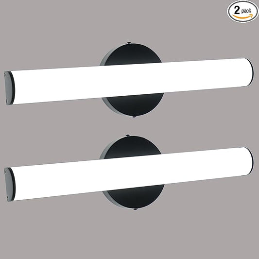 OOWOLF 2 Pack Bathroom Vanity Light, Adjustable Brightness 12W 17.3inch Bathroom Light Fixtures,1200LM Led Vanity Bar, 5000K Natural White, Wall Lamp for Mirror Kitchen Living Room Hallway Cabinet