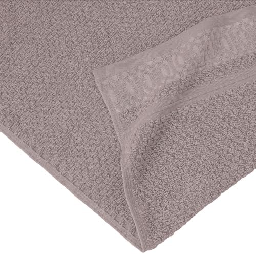 Modern Threads Astra 6-Piece 100% Cotton Towel Set – Jacquard Geometric Pattern – Includes 2 Bath Towels, 2 Hand Towels, 2 Washcloths – Absorbent, Quick Dry, Soft & Durable – Taupe