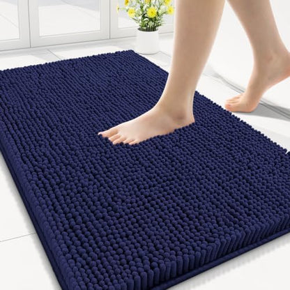 Smiry Bathroom Rugs 30X18, Luxury Chenille Extra Soft Absorbent Bath Mat