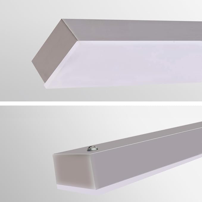 48 Inch LED Bathroom Vanity Light, Brushed Nickel | Dimmable 48W 3000K Warm White Over Mirror Light Fixture, Modern Wall Sconce for Large Relaxing Makeup Vanity