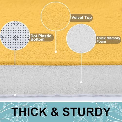 Smiry Memory Foam Bath Mat 59x20, Extra Soft and Absorbent Bathroom Rugs