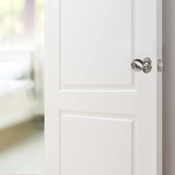 Design House 781864 Ball Privacy Bed and Bath Knob Satin Nickel
