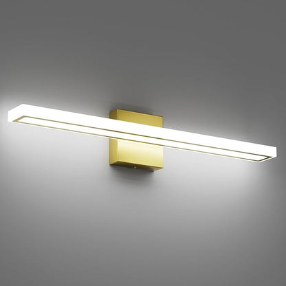 24inch Gold LED Bathroom Vanity Light Bar 18W Modern Bath Light Fixture Over Mirror Vanity Light Cool White 6000K