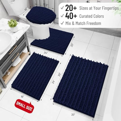 Arotive Bathroom Rugs Mat 47x20, Soft Absorbent Chenille Shaggy Bath Mat