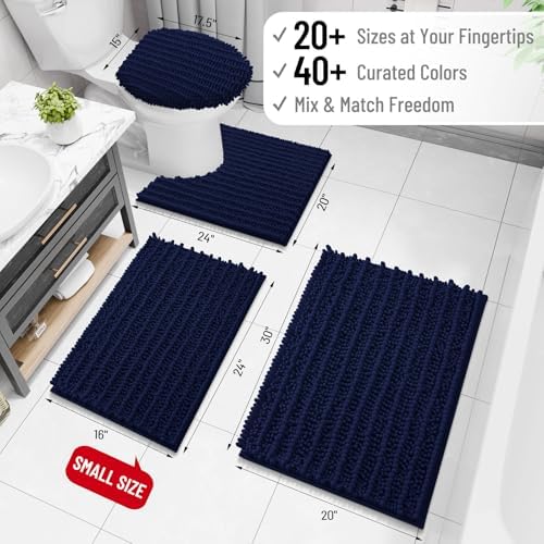 Arotive Bathroom Rugs Mat 47x32, Soft Absorbent Chenille Shaggy Bath Mat