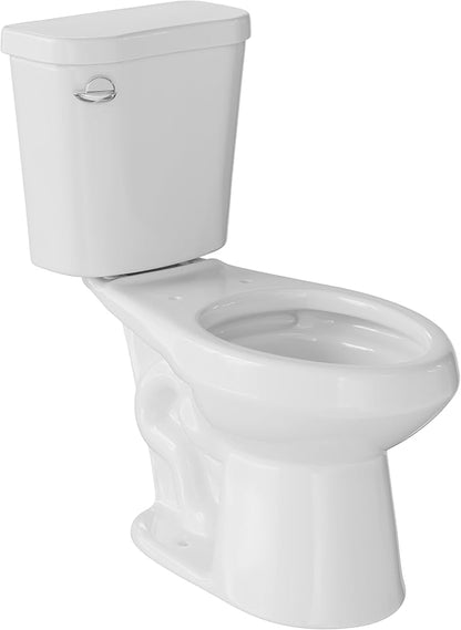 Two Piece Toilet with 17" ADA Height, Elongated Ceramic Bowl without Lid -Dual Flush, CUPC Certified, Water Efficient
