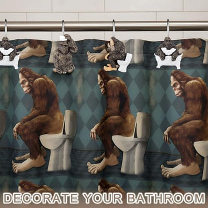 Roowest 12 Pcs Bigfoot Shower Curtain Hooks Stainless Steel Bathroom Decor