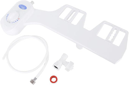 Bidet Attachment for Toilet, Dual Nozzle Non-Electric Bidet Sprayer with Adjustable Water Pressure, Self Cleaning Nozzles for Feminine and Rear Wash, Easy Installation for Home Bathroom