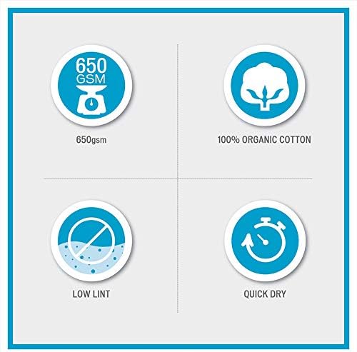 Madison Park Organic 100% Cotton Bathroom Towel Set, Hotel & Spa Quality Highly Absorbent, Quick Dry, Include for Shower, Handwash & Facial Washcloth, Multi-Sizes, Grey (Pack of 2)