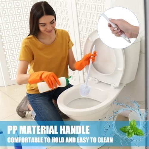 Tioncy 30 Pcs 14.2 Inch Toilet Brushes for Bathroom Bowl Scrubber