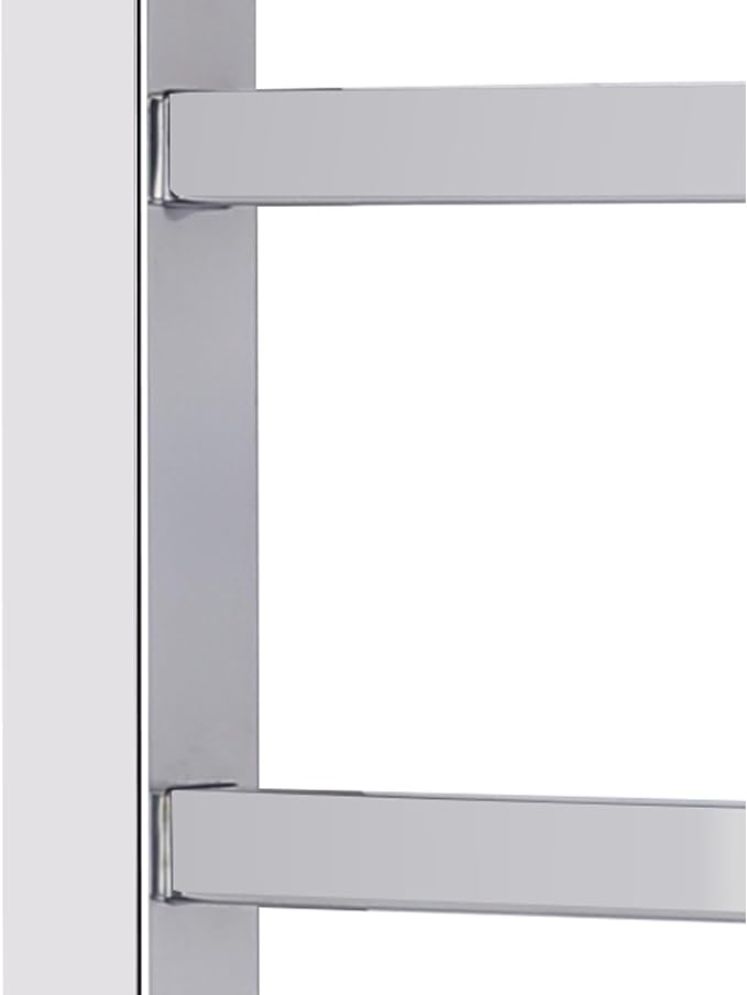 WarmlyYours Tahoe Heated Towel Rack, 6 Bars, Polished Stainless Steel | Hardwired 120V heated towel rack for spa-like bathroom comfort, 427 BTU/hr, energy-efficient towel drying