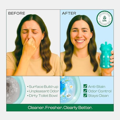 Automatic Toilet Tank Cleaner Bottles, Bowl Freshener & Odor Control