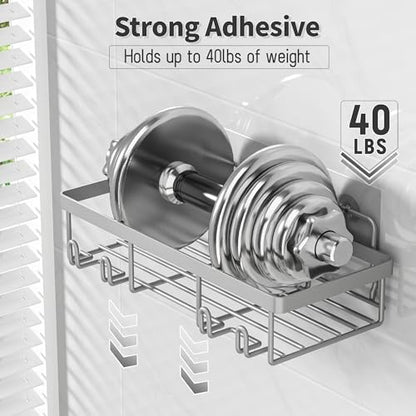 Liuoud 10 Pack Shower Caddy for Inside Shower, Grey Bathroom Storage Decor