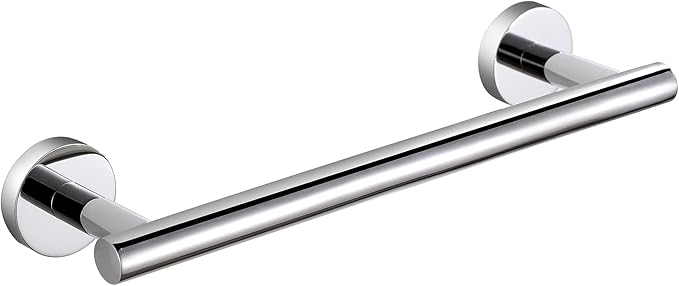 SEIDO Towel Holder Chrome with 9.6" Usable Length, 304 Stainless Steel Hand Towel Bar for Bathroom & Kitchen, 12 Inch Towel Racks for Bathroom, Polished Chrome