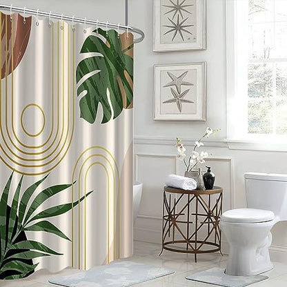 Boho Sage Green Shower Curtain for Bathroom 72x96 Inch