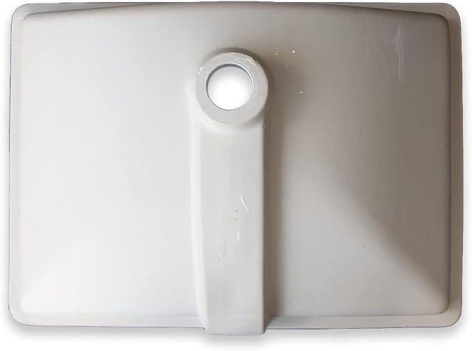 Wells Bathroom Sinkware 22-inch Rectangular Undermount Single Bowl Bathroom vessel Sink in White