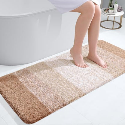 OLANLY Bathroom Runner Rug 47x20, Extra Soft Absorbent Microfiber Bath Rugs