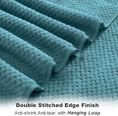 Extra Large Bath Towel Sheet Set 35x70 Inches - Oversized Bath Towels Set, Large Microfiber - Quick Dry,Lightweight,Super Soft,Highly Absorbent Towel Set for Bathroom,Hotel,SPA,Pack of 4(Turquoise)