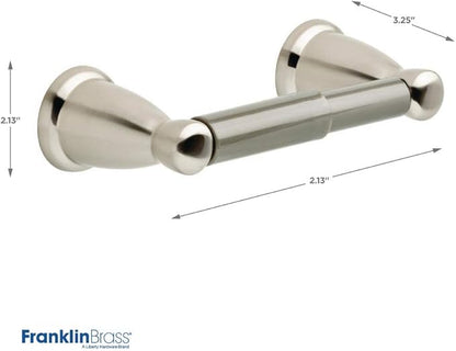 Franklin Brass Kinla 3-Piece Bathroom Set Satin Nickel 24" Towel Bar Rack, Toilet Paper Holder, Ring 3-Piece Hardware KIN3PC-SN