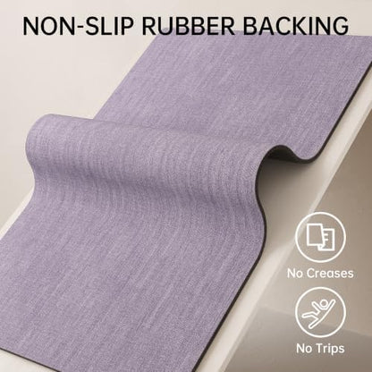 Mecko Bath Mat Ultra Thin Lavender Purple, 24"x36"