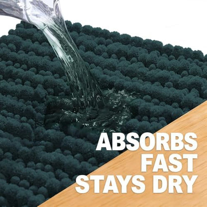 OLANLY Large Bathroom Rugs 70x46, Thick Soft Absorbent Chenille Bath Rugs