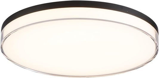 Minka Lavery 769-2-66A-L Vantage LED Flush Mount, 1-Light, 30 Total Watts, 13-in H x 1.5-in W, Coal Black