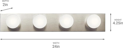 Kichler 624NI Linear Bath 24-Inch, Brushed Nickel (Pack of 4)