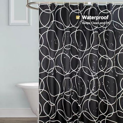LLSCL Fabric Shower Curtain Liner with Magnets, Waterproof Hotel Quality, 72 x 72 Machine Washable