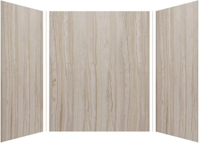 Transolid EWK606072-43 Expressions 3-Panel Shower Wall Kit, 60-in L x 60-in W x 72-in H, Sorento