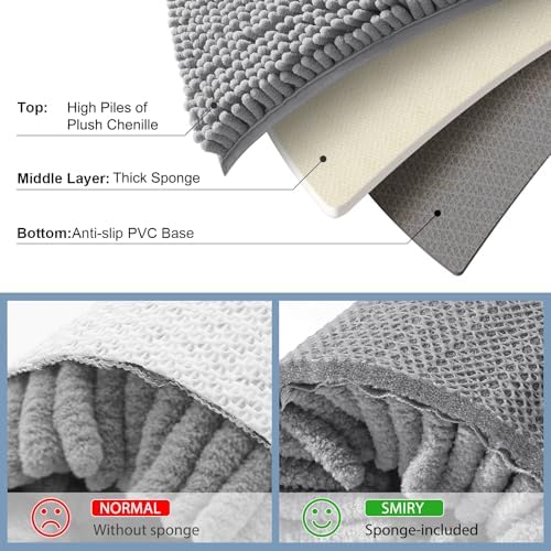Smiry Bathroom Rugs 70X24, Luxury Chenille Extra Soft Absorbent Bath Mat
