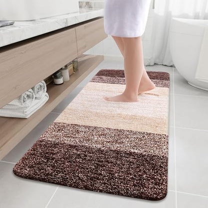 Arotive Microfiber Bathroom Rugs, Shaggy Soft Absorbent Bath Rug, 59x24