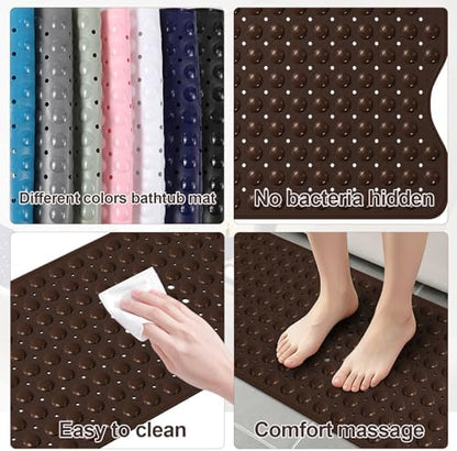 XLHOMO 26PC Bathroom Accessories Set - Gorgeous Brown Bathroom Set, Bathroom Accessory Set, Shower Curtain Set with Bathtub Mats for Shower Tub, Trash Can & Soap Dispenser