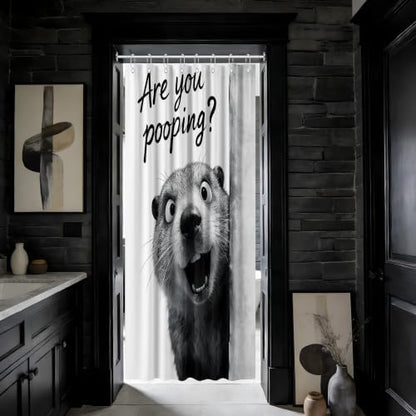 Small Stall Shower Curtain Rv are You Pooping Otter, 48 x 72 Inchs
