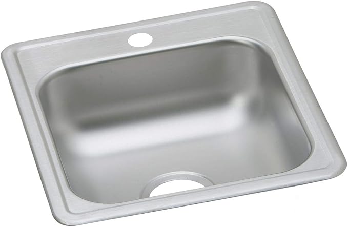 Dayton D117191 Single Bowl Top Mount Stainless Steel Bar Sink, 17 x 19