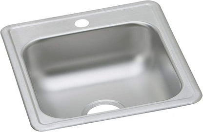Dayton D117191 Single Bowl Top Mount Stainless Steel Bar Sink, 17 x 19